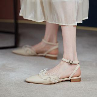 Pointed Ruffle Sandals