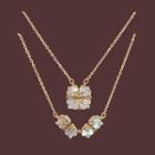 Clover Shell Pendant Alloy Necklace 1 Pc - Gold - One Size