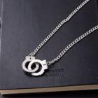 Stainless Steel Handcuffs Pendant Necklace As Shown In Figure - One Size