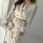Shawl-collar Coatdress & Matching Belt