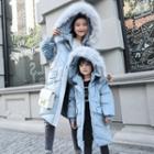 Family Matching Furry Hood Padded Coat