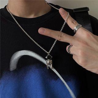 Robot Pendant Necklace Silver - One Size