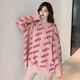 Lettering Oversize Sweater