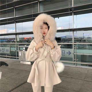 Hooded Lantern-sleeve Jacket