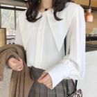 Pointed Collar Shirt As Shown In Figure - One Size