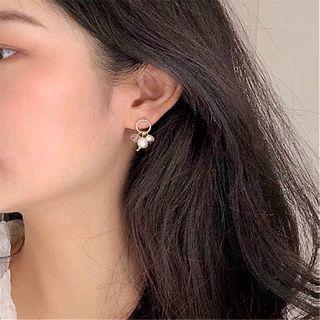 Freshwater Pearl Faux Crystal Earring 1 Pair - Gold - One Size