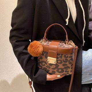 Faux Leather Leopard Crossbody Bag