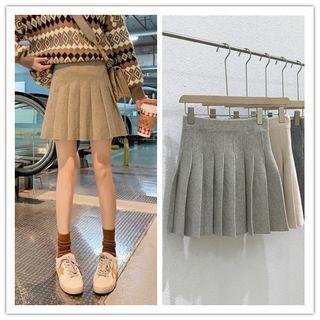 Mini Knit Pleated Skirt