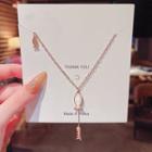 Fish Necklace X517 - Rose Gold - One