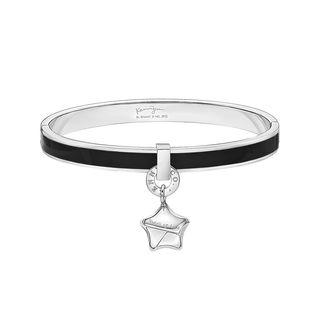 Share Of Love Lucky Star Black Enamel Bangle