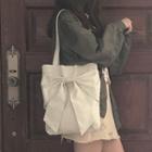 Bow Accent Canvas Tote