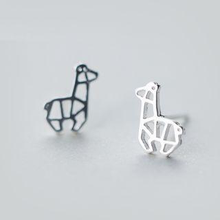 925 Sterling Silver Giraffe Earrings