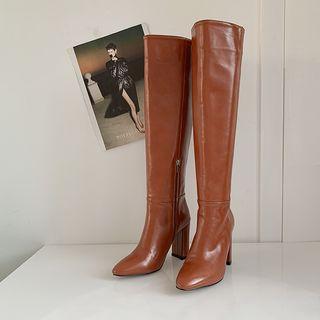 Pointy High-heel Tall Boots