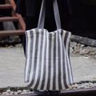Pinstriped Lightweight Tote Bag