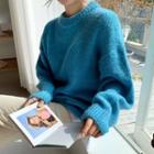 Round-neck Drop-shoulder Knit Sweater