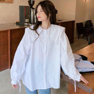 Puff-sleeve Sailor-collar Blouse
