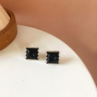 Square Gemstone Alloy Earring