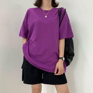 Colored Boxy Long T-shirt