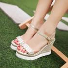 Woven Wedged Sandals