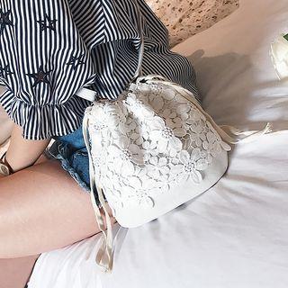 Lace Panel Crossbody Bag