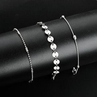 Layered Sequin Anklet As Shown In Figure - One Size
