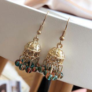 Glass Bead Alloy Dangle Earring 1 Pair - As Shown In Figure - One Size