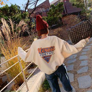 Poetry Printed Oversized Sweatshirt