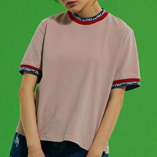 Contrast-trim Short-sleeve Tee