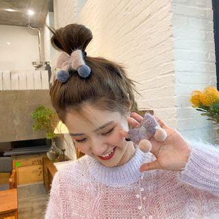Pom Pom Bow Hair Tie