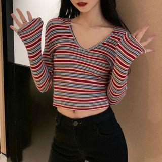 Hooded Crop Knit Top