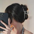 Bow Alloy Hair Clamp Silver - One Size