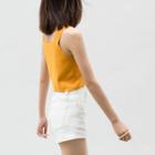 Sleeveless Plain Cropped Knit Top