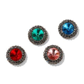 925 Silver Plating Rhinestone Stud Earring