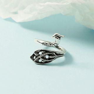 Peacock Alloy Open Ring Ring - Silver - One Size