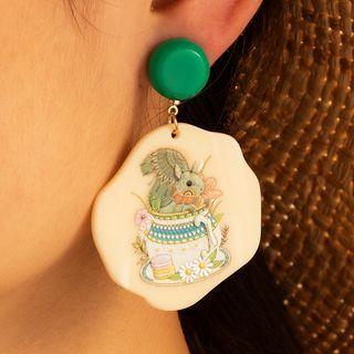 Acrylic Animal / Plant Dangle Earring