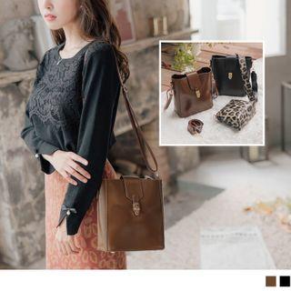 Changeable Strap Crossbody Bag + Leopard Pouch