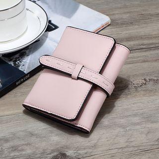 Belted Faux Leather Wallet