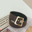 Snakeskin Faux-leather Belt Brown - One Size