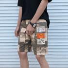 Tagged Printed Cargo Shorts