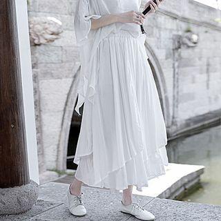 Asymmetric A-line Maxi Skirt