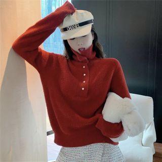 Fluffy Polo Sweater
