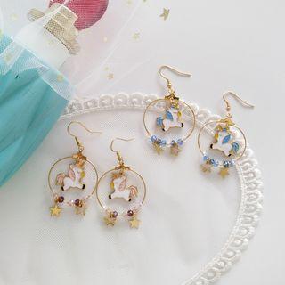 Unicorn Hoop Earring / Clip-on Earring