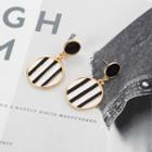 Pinstripe Hoop Earring