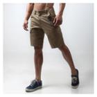 Black Wing Patch Cargo Shorts