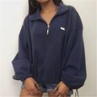 Half-zip Sweatshirt With Lettering