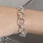 Chained Sterling Silver Bracelet 1pc - Silver - One Size
