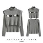 Set: Turtleneck Sweater + Vest Gray - One Size