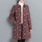 Floral Print Buttoned Jacket