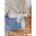 Open-placket Tie-back Crop Top