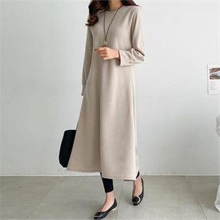 Slit-back Napped Dress